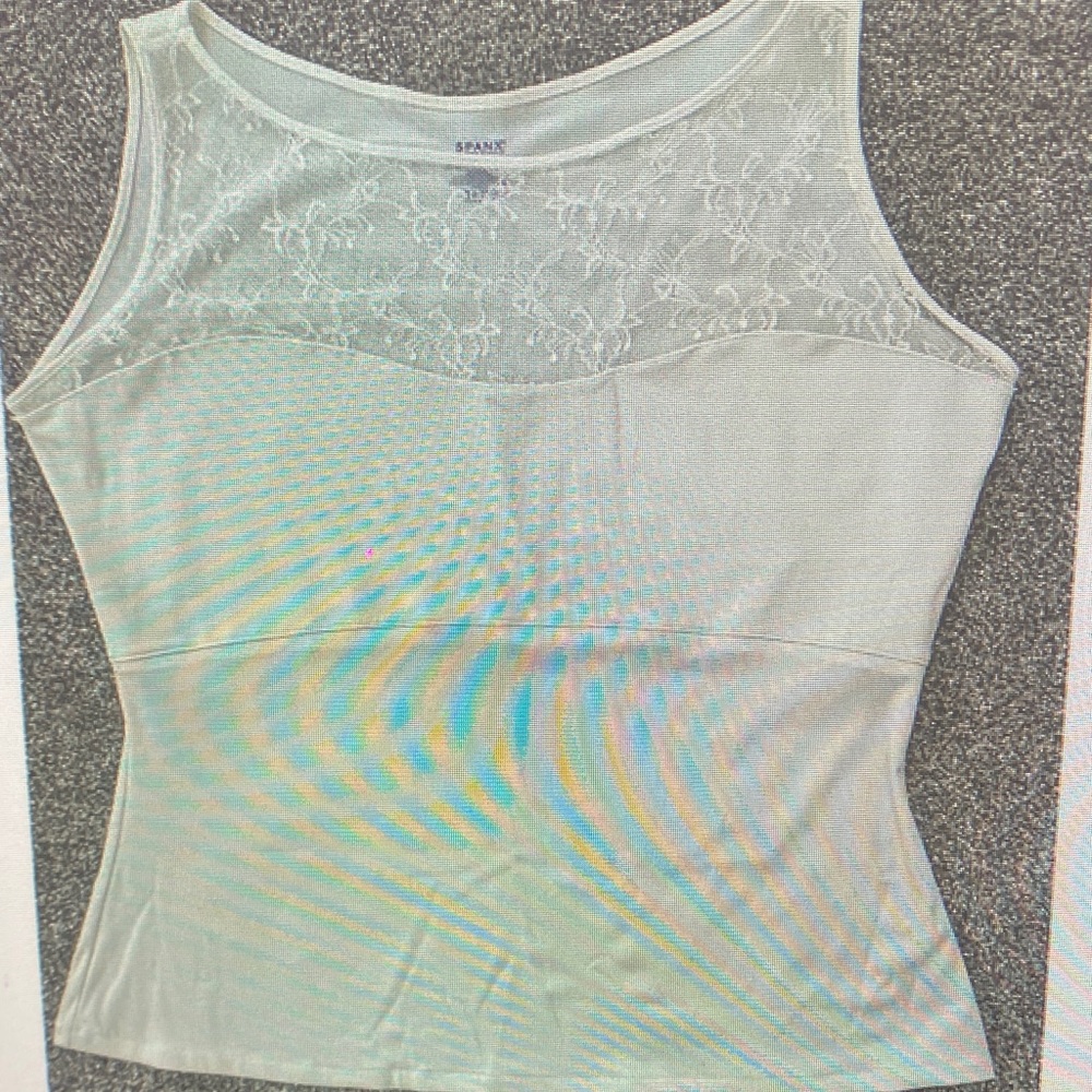 SPANX Women's Lace Tank Top - Cream
